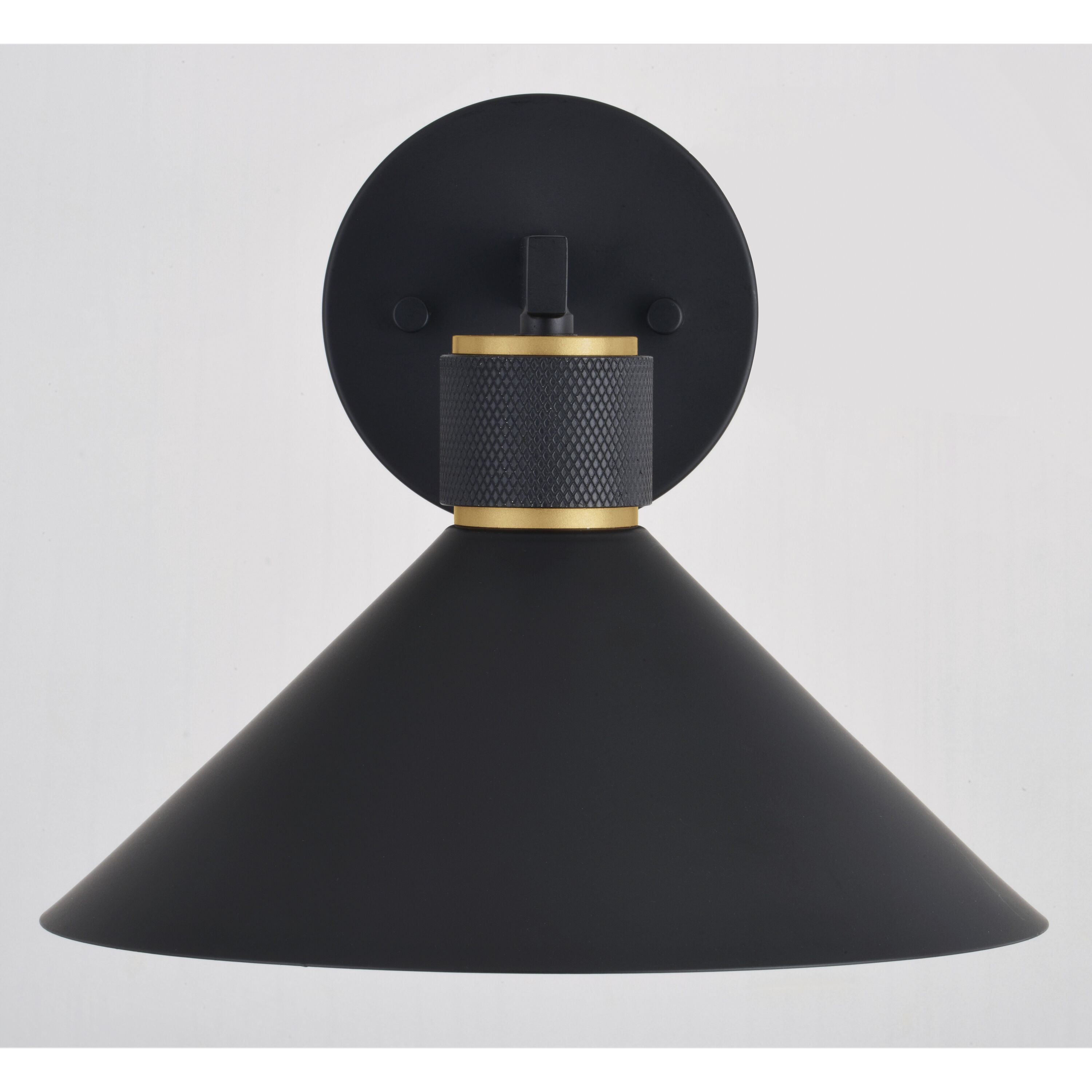 Dunbar LED 8.5 inch Matte Black and Gold Outdoor Wall