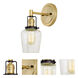 Nob Hill 1 Light 5 inch Satin Brass and Black Wall Sconce Wall Light