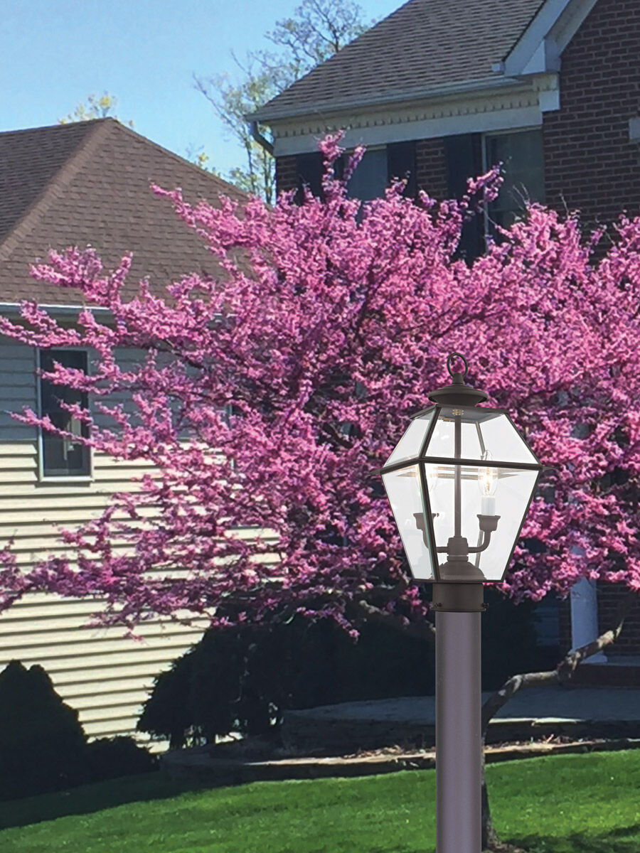 Westover 2 Light 17 inch Bronze Outdoor Post Top Lantern