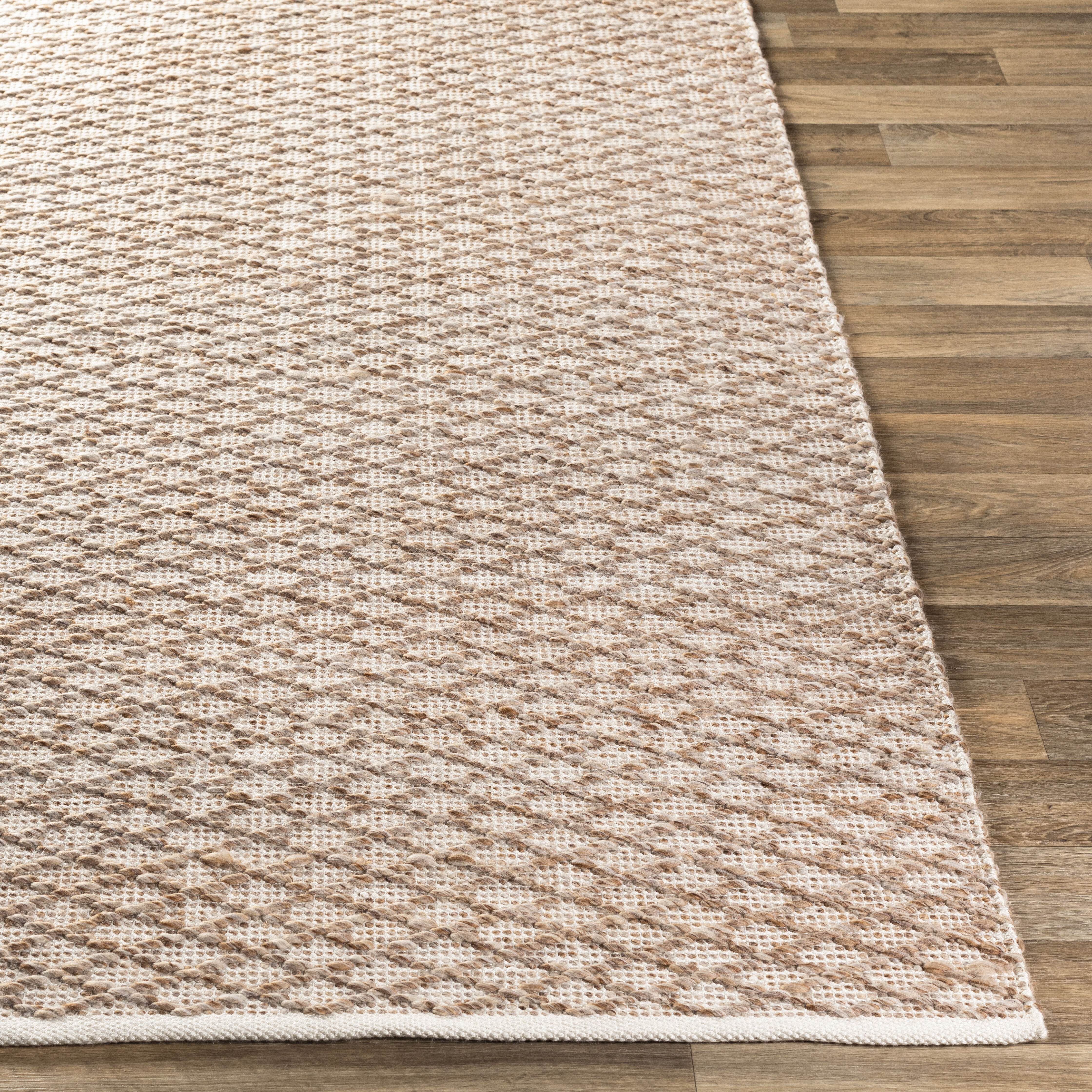 Modena 120 X 96 inch Brown/Tan/White Handmade Rug in 8 x 10, Rectangle