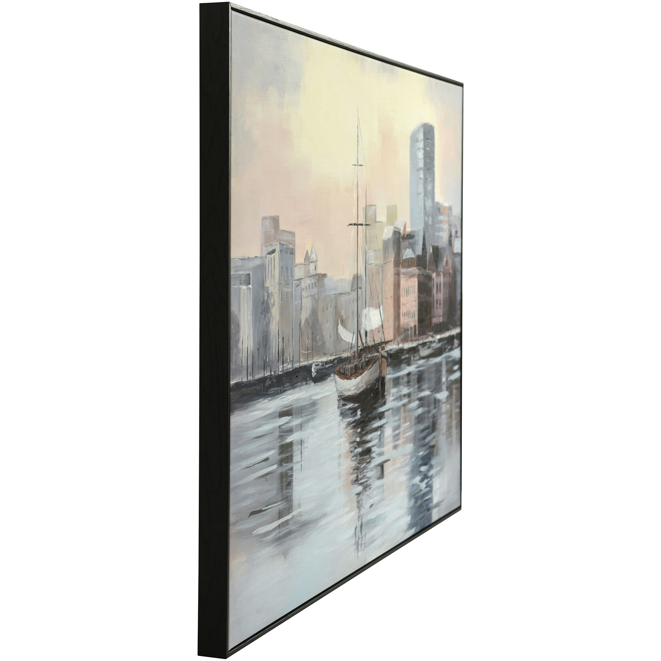 Cameron Multi - White and Blue and Black and Brown Wall Art