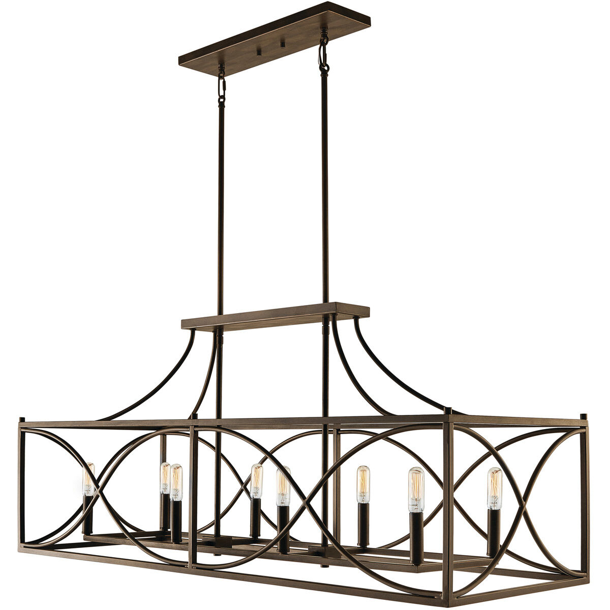 Tybee 8 Light 45.75 inch Nordic Grey Island Ceiling Light