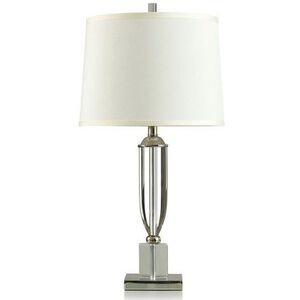 Dann Foley 29 inch 150 watt Polished Nickel and Off-White Table Lamp Portable Light