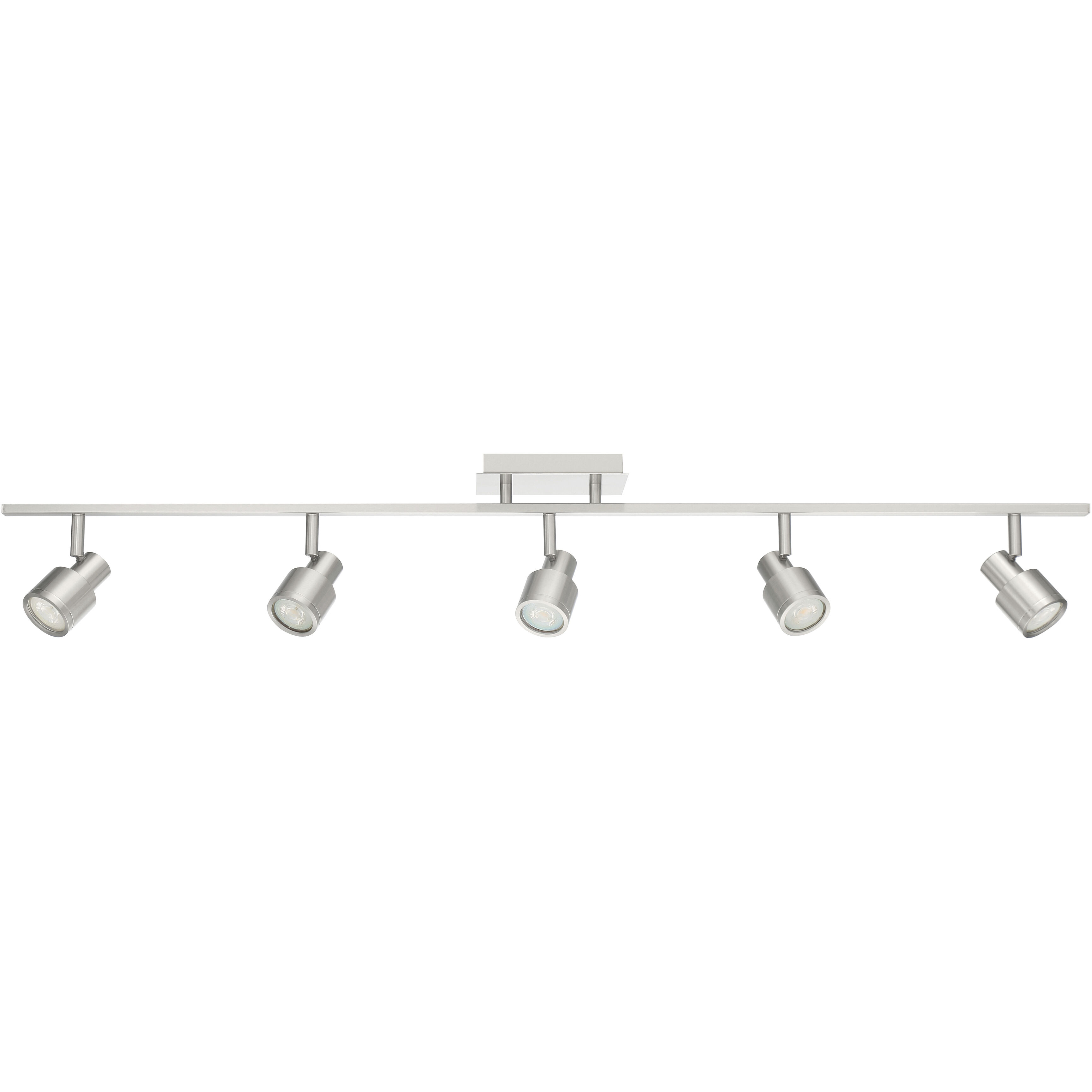 Lincoln 5 Light 120 Brushed Steel Track Ceiling Light