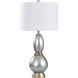 Signature 34 inch 150 watt Nabanil Gold and Silver Table Lamp Portable Light