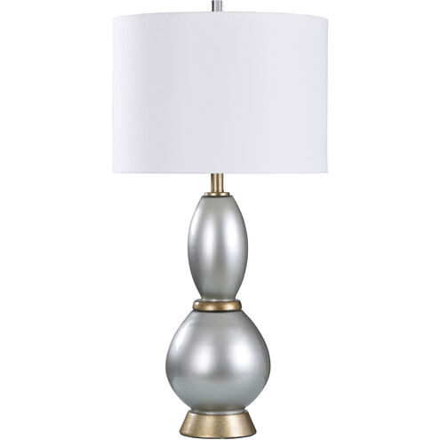 Signature 34 inch 150 watt Nabanil Gold and Silver Table Lamp Portable Light