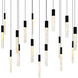 Greta LED 48 inch Black Chandelier Ceiling Light