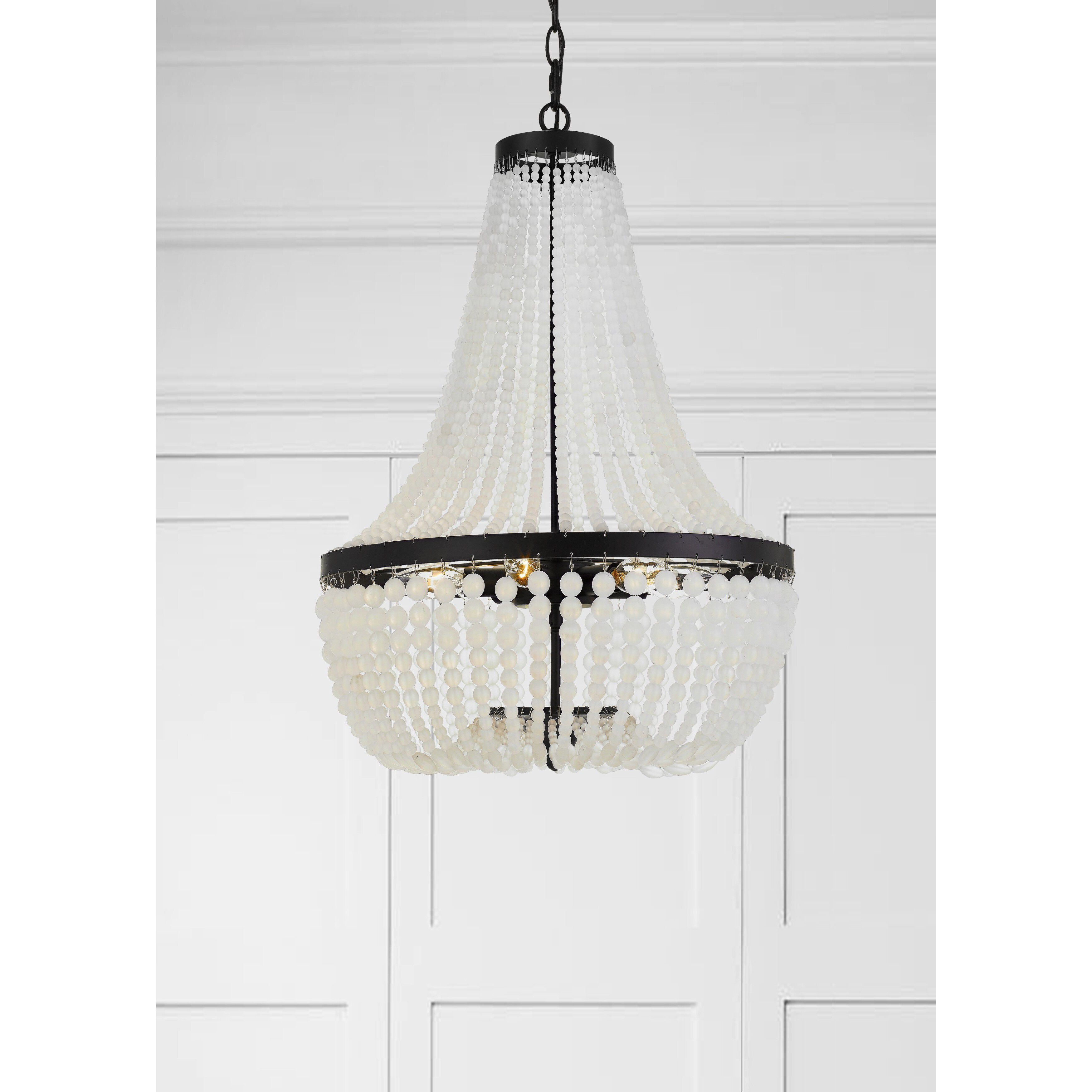 Rylee 6 Light 18.75 inch Matte Black Chandelier Ceiling Light