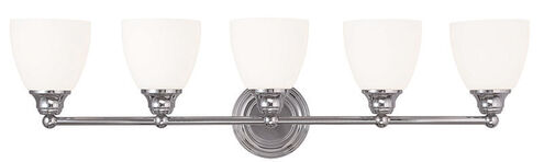 Somerville 5 Light 34 inch Polished Chrome Bath Vanity Wall Light