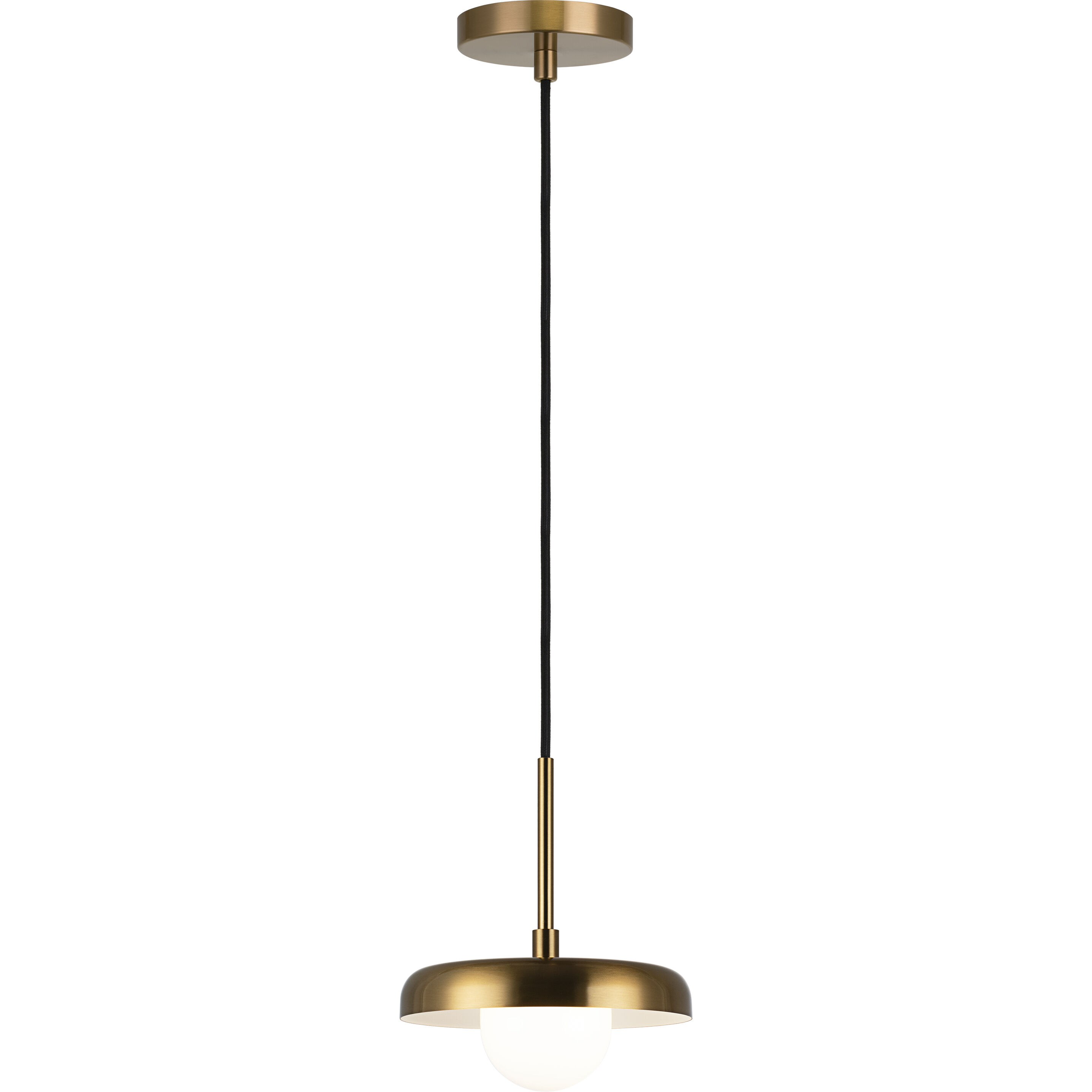 Creston LED 7.88 inch Aged Gold Brass Pendant Ceiling Light