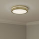 Soltra LED 13 inch Vintage Brass Flush Mount Ceiling Light