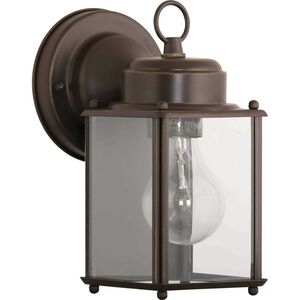 Flat Glass Lantern Outdoor Wall Lantern in Antique Bronze