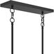 Jheni 5 Light 45 inch Matte Black Linear Chandelier Ceiling Light