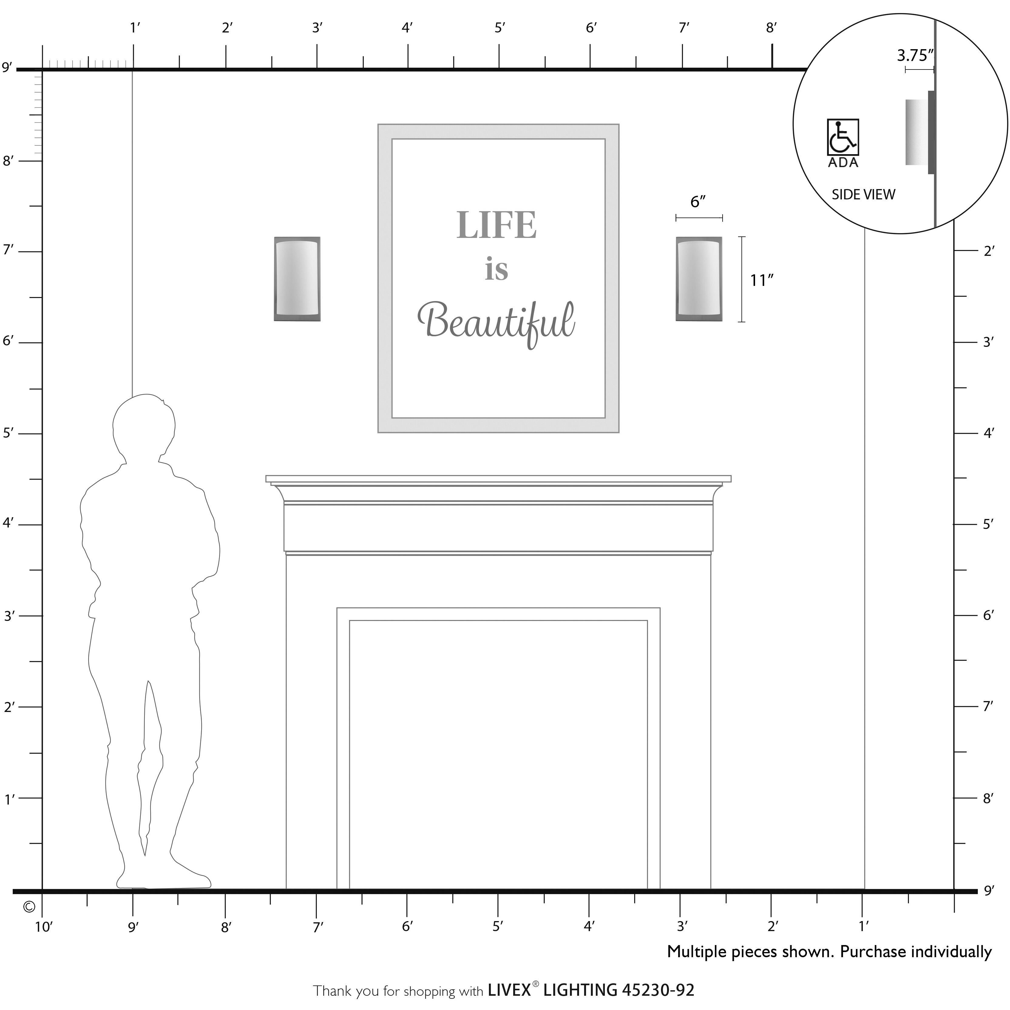 Brenton 1 Light 6 inch English Bronze ADA Wall Sconce Wall Light