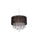Beverly Dr. LED 32 inch Black Silk String Dual Mount / Flush / Hanging Ceiling Light, Convertible to Hanging