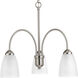 Gather 3 Light 20 inch Brushed Nickel Chandelier Ceiling Light
