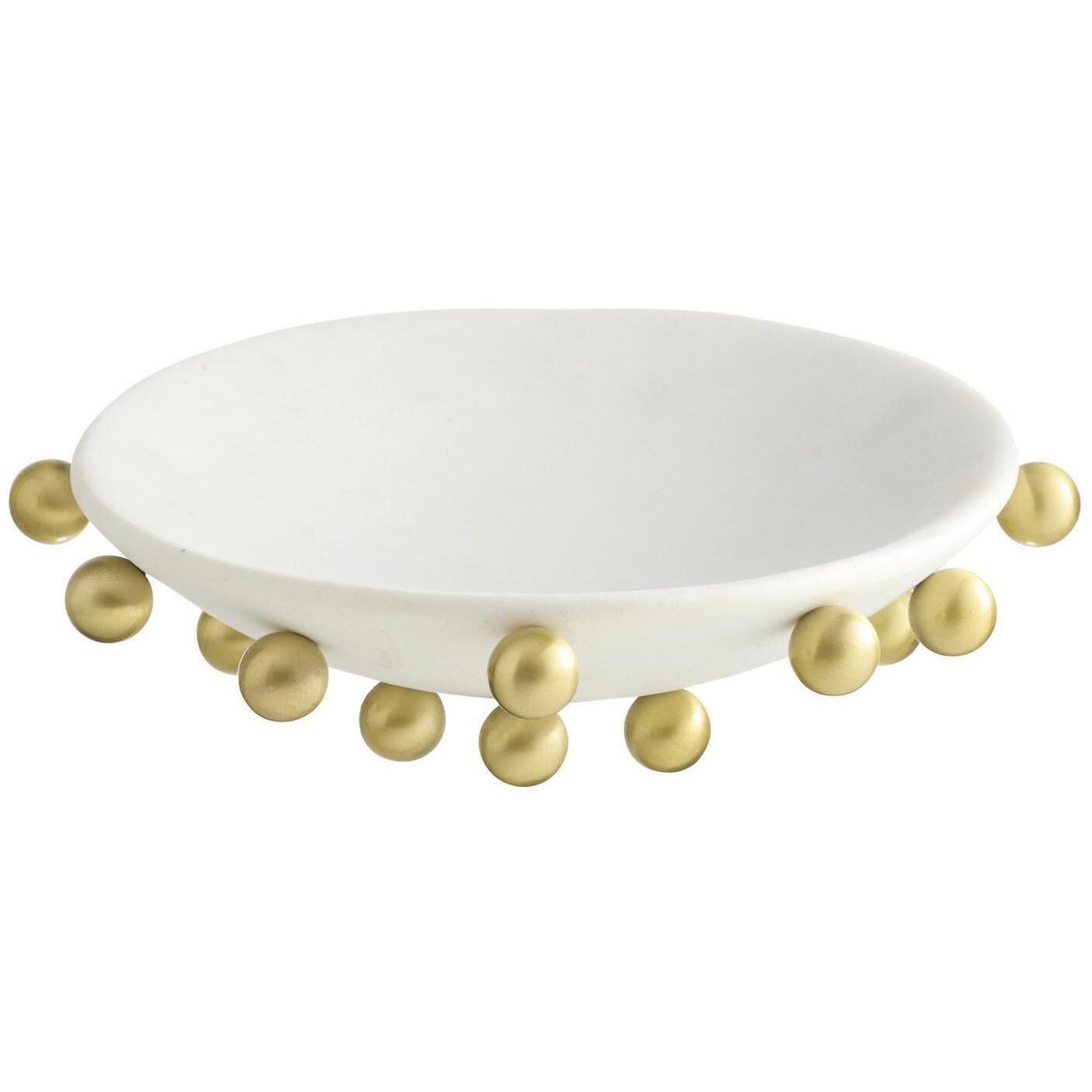 Katherine Ivory and Antique Brass Centerpiece
