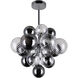 Pallocino LED 16 inch Chrome Down Chandelier Ceiling Light