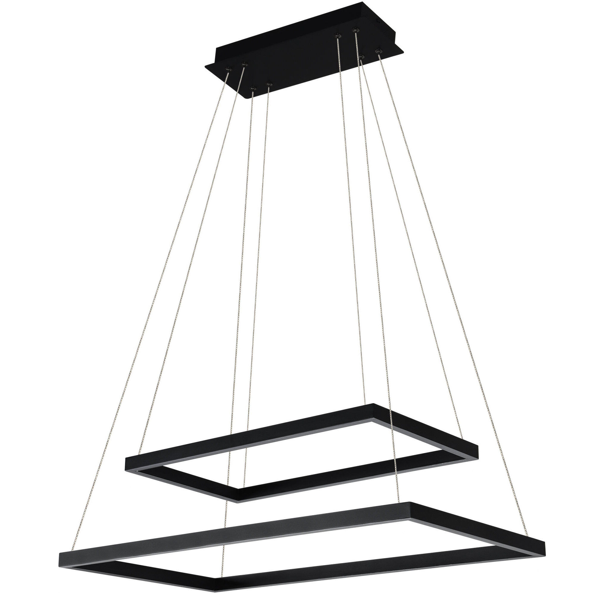 Atria Duo 17.25 inch Black Chandelier Ceiling Light