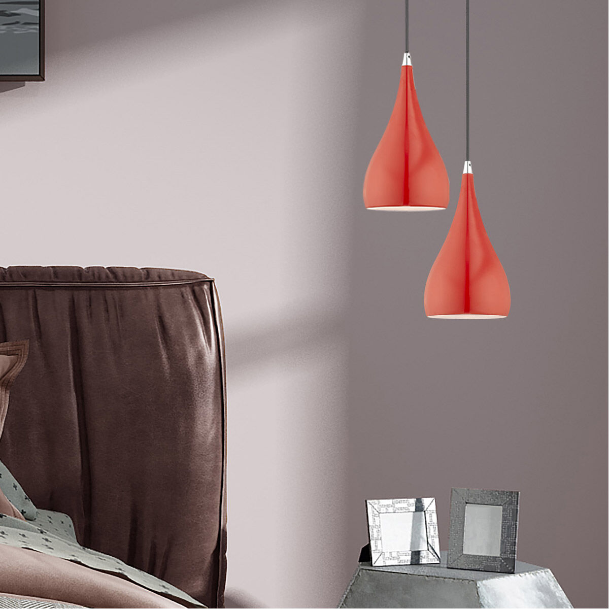 Allison 1 Light 6.25 inch Shiny Red Mini Pendant Ceiling Light