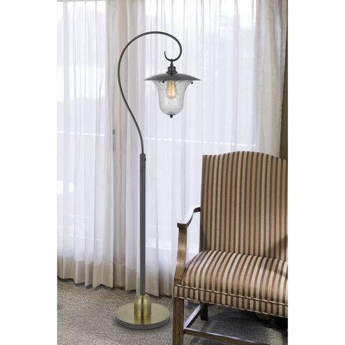 Walcott 65 inch 60.00 watt Dark Bronze and Antique Brass Floor Lamp Portable Light