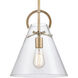 Gabby 1 Light 11 inch Brass Mini Pendant Ceiling Light
