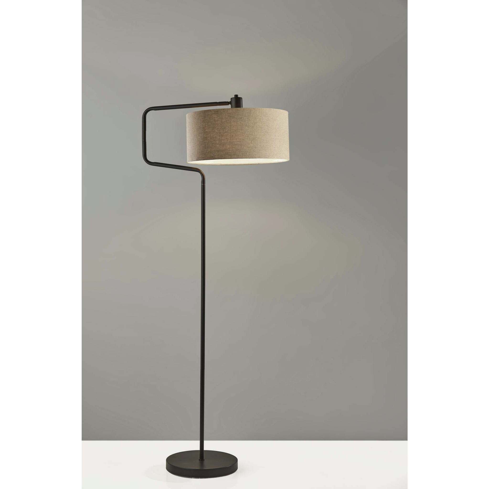 Jacob 57 inch 100 watt Antique Bronze Floor Lamp Portable Light