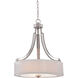 Parsons Studio 3 Light 21 inch Brushed Nickel Pendant Ceiling Light