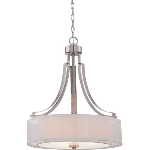 Parsons Studio 3 Light 21 inch Brushed Nickel Pendant Ceiling Light