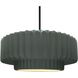 Radiance 1 Light 16.25 inch Pewter Green and Matte Black Pendant Ceiling Light