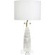 Jasper 32 inch 60 watt White and Clear Table Lamp Portable Light