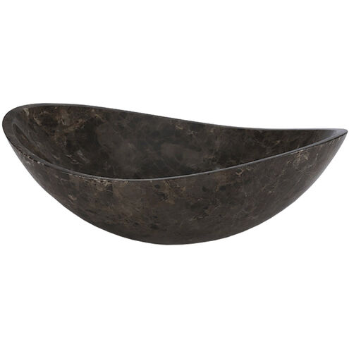 Stone 18.5 X 15 X 6 inch Dark Brown with Light Brown Bathroom Sink, Oval