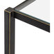 Leon 54 X 16 inch Bronze with Clear Console Table