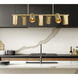 Lumina 7 Light 42 inch Modern Gold Linear Chandelier Ceiling Light