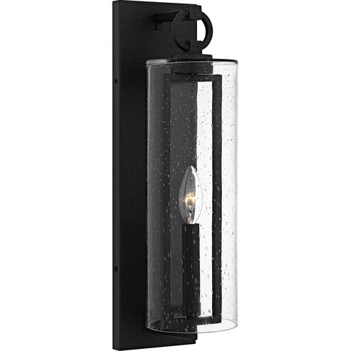 Redan 1 Light 18.25 inch Stone Black Outdoor Wall Lantern, Medium