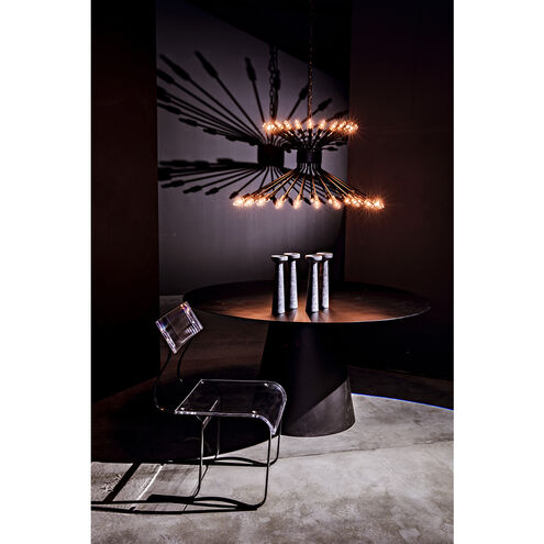 Mancini 48 Light 36 inch Matte Black Chandelier Ceiling Light