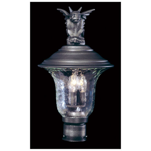 Carcassonne 3 Light 19 inch Siena Bronze Exterior Post Mount in Sienna Bronze