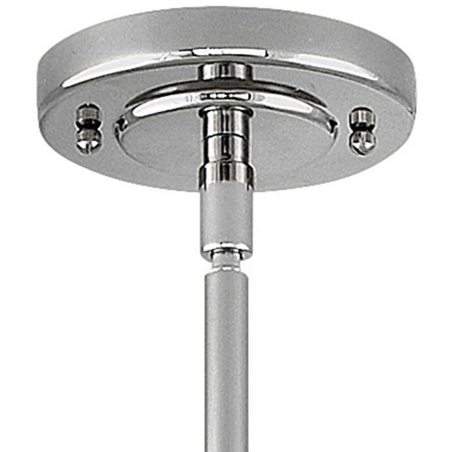 Amelia 1 Light 11.75 inch Polished White with Polished Nickel Indoor Mini Pendant Ceiling Light