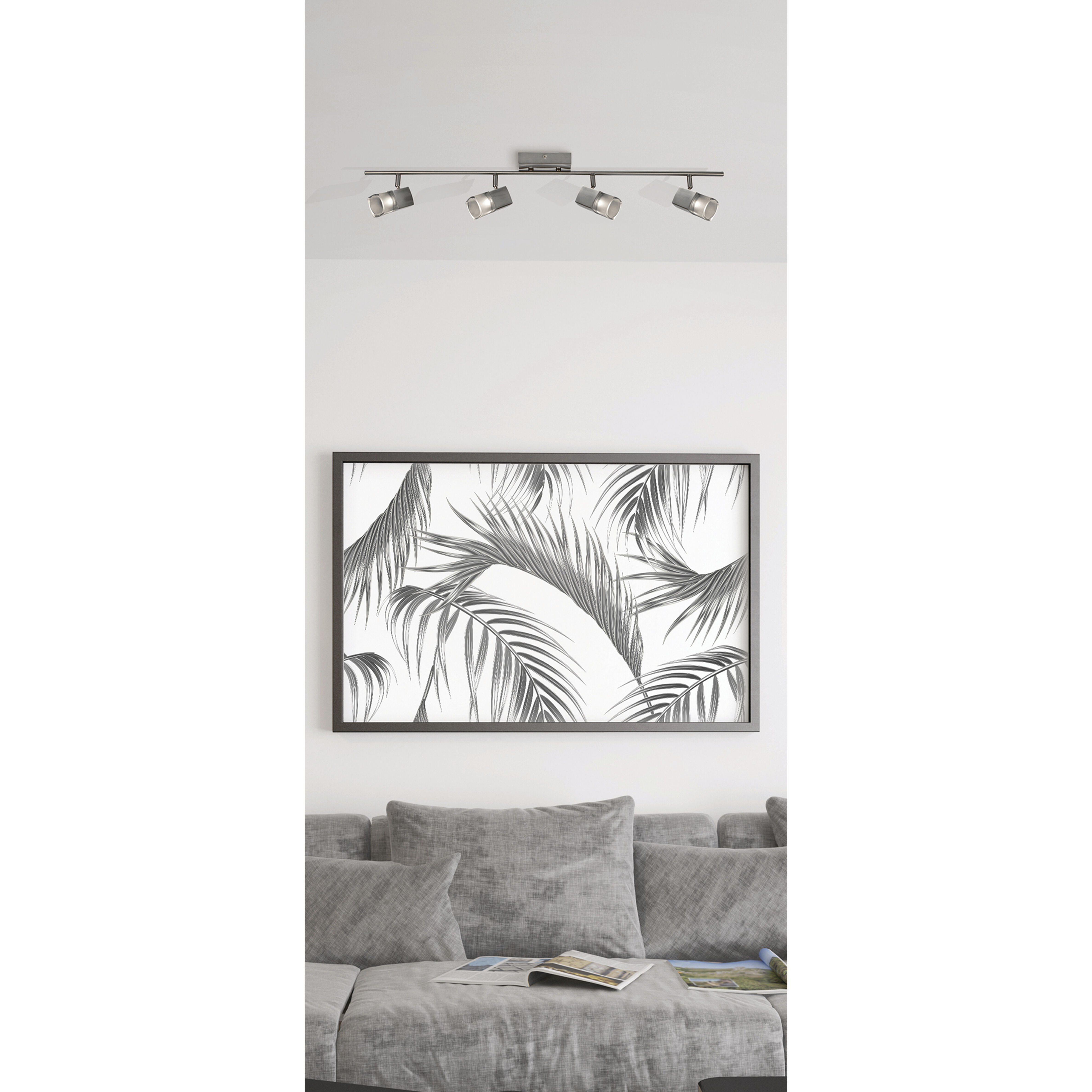 Metro 1 Light 120V Satin Nickel Fixed Rail Ceiling Light