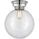 Aditi XX-Large Beacon LED 12 inch Polished Chrome Flush Mount Ceiling Light in Clear Glass, Aditi