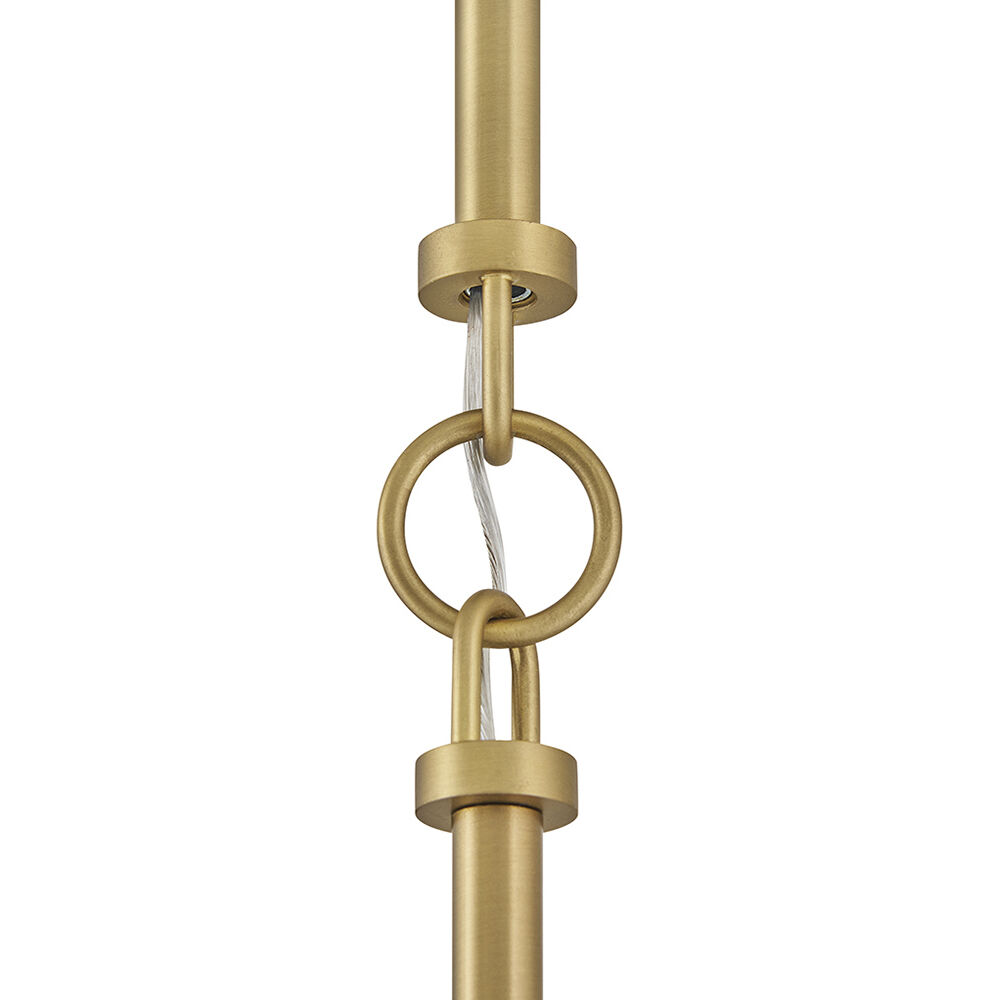 Sadie 1 Light 24 inch Lacquered Brass with Black Chandelier Ceiling Light