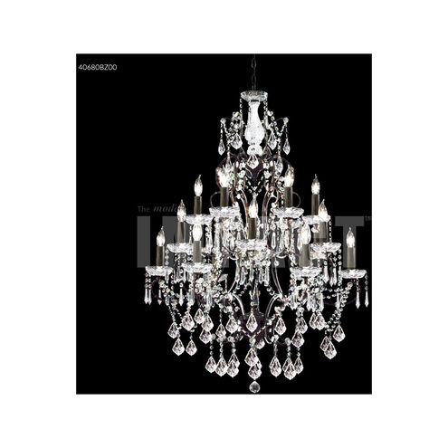Charleston 18 Light 33 inch Bronze Crystal Chandelier Ceiling Light
