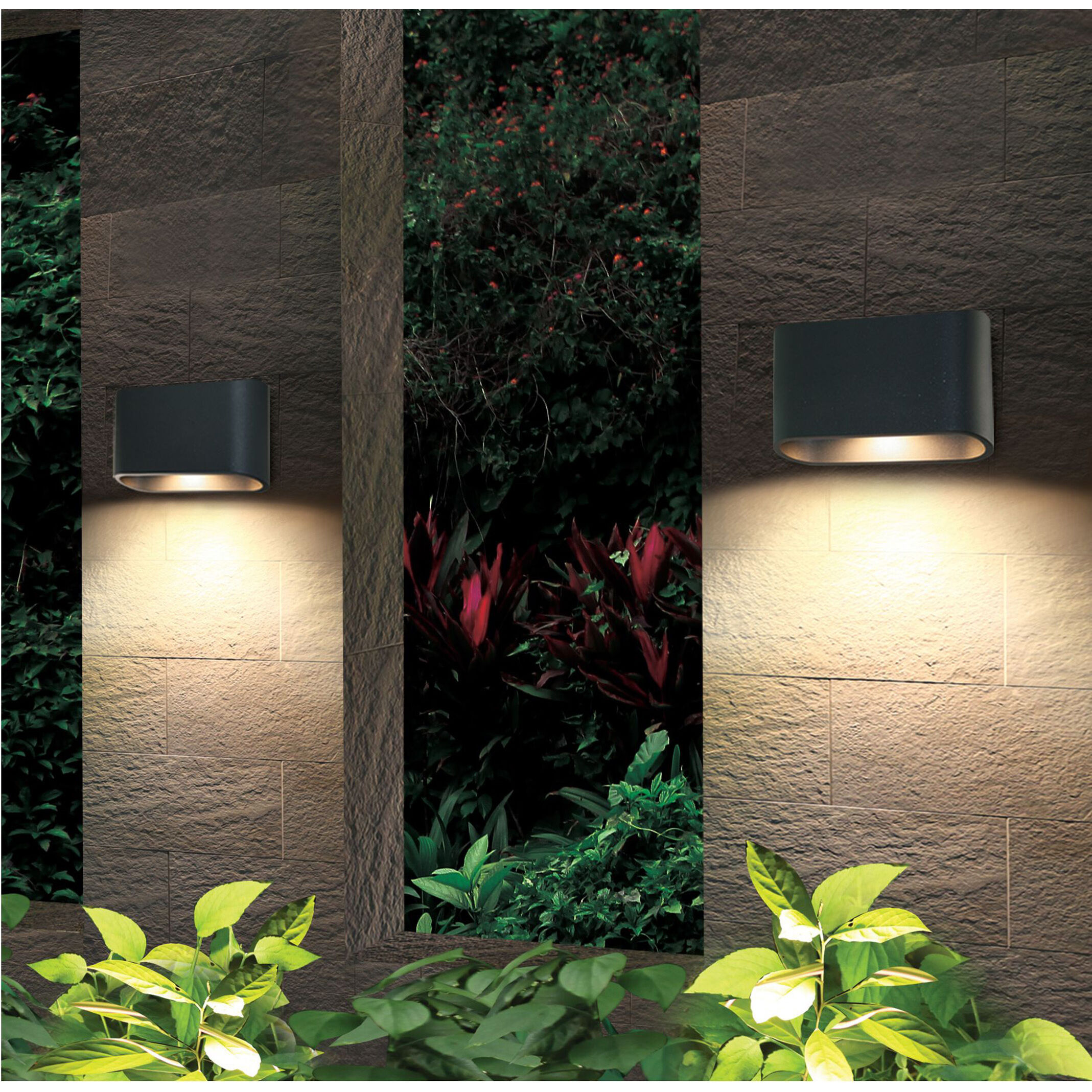 Bruck Lighting EXT ED BK Eclipse 1 Light 7.1 inch Anthracite LED Wall Sconce Wall Light