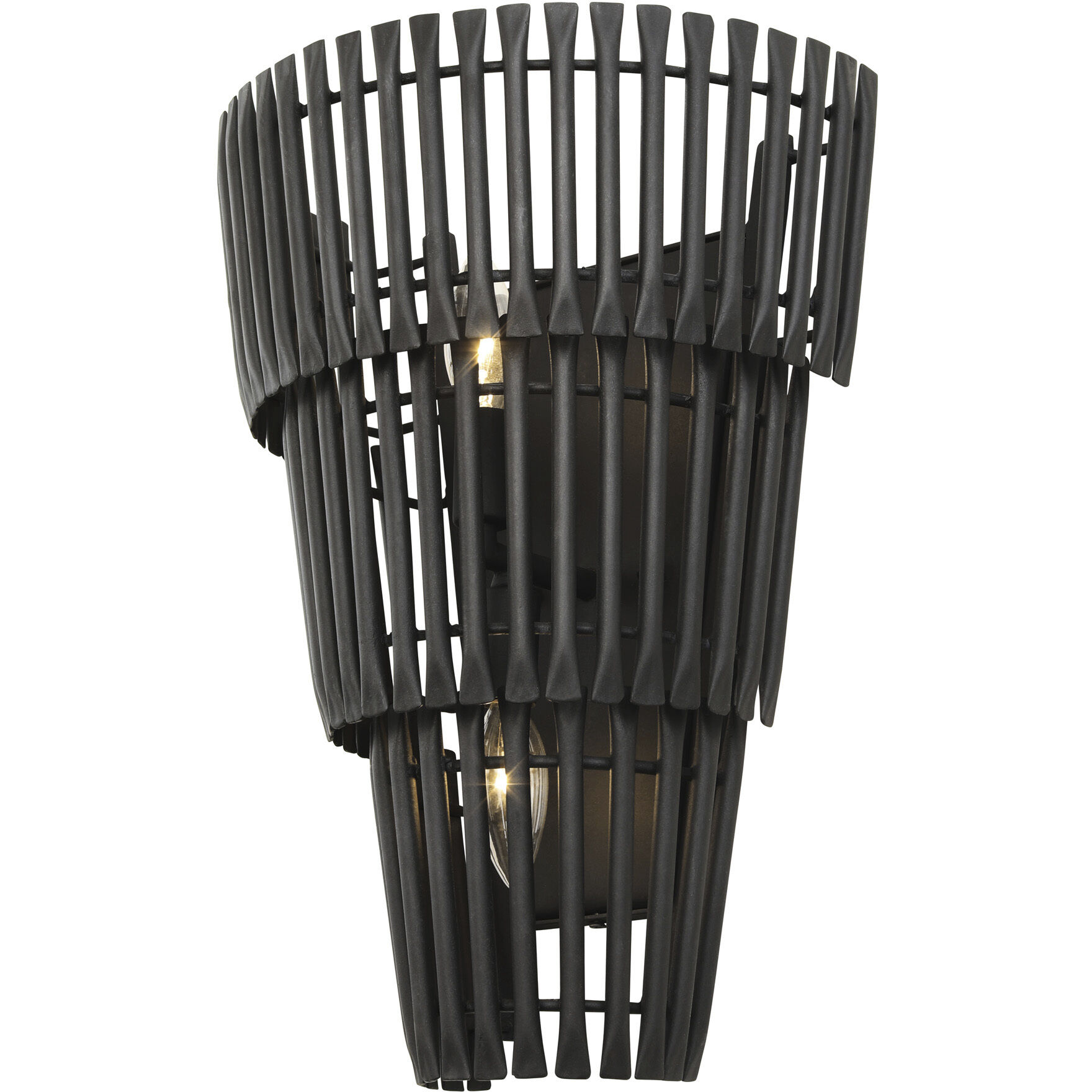 Apollo 2 Light 12 inch Carbon Black Wall Sconce Wall Light