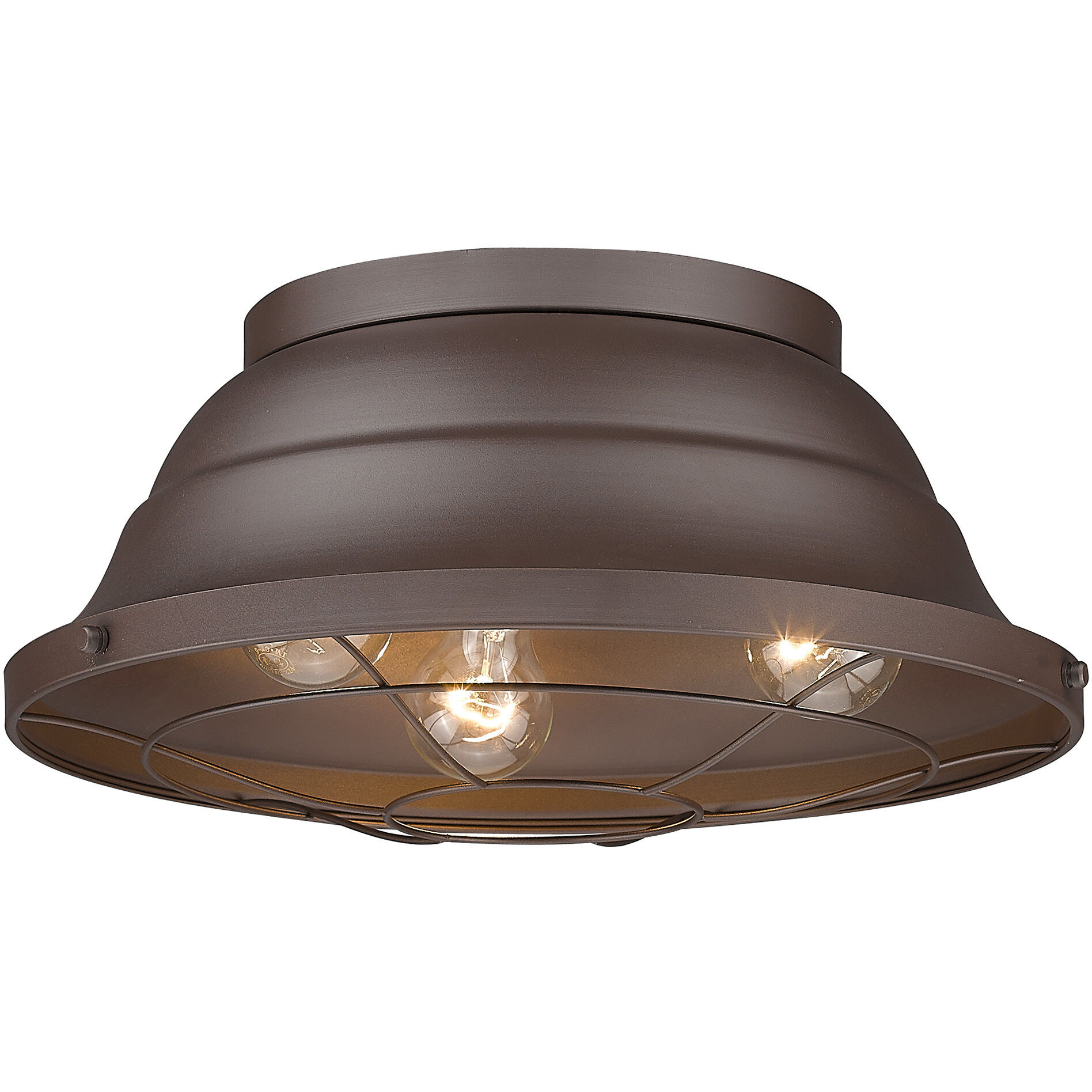 Bartlett 3 Light 7.75 inch Textured Bronze Outdoor Ceiling