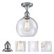 Ballston Athens 1 Light 8 inch Polished Chrome Semi-Flush Mount Ceiling Light, Ballston