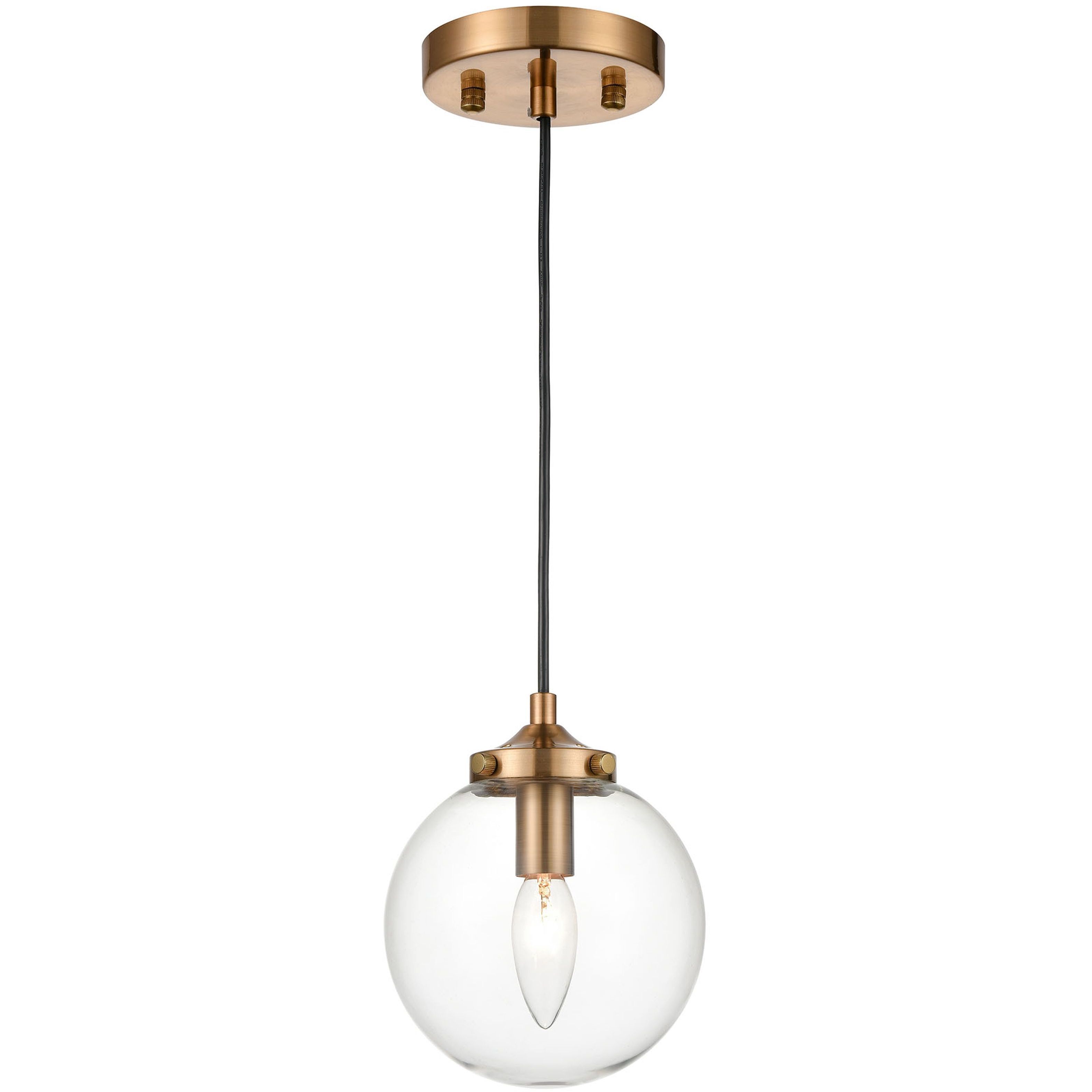 Kendall 1 Light 6 inch Brass Pendant Ceiling Light
