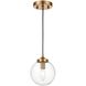 Kendall 1 Light 6 inch Brass Pendant Ceiling Light