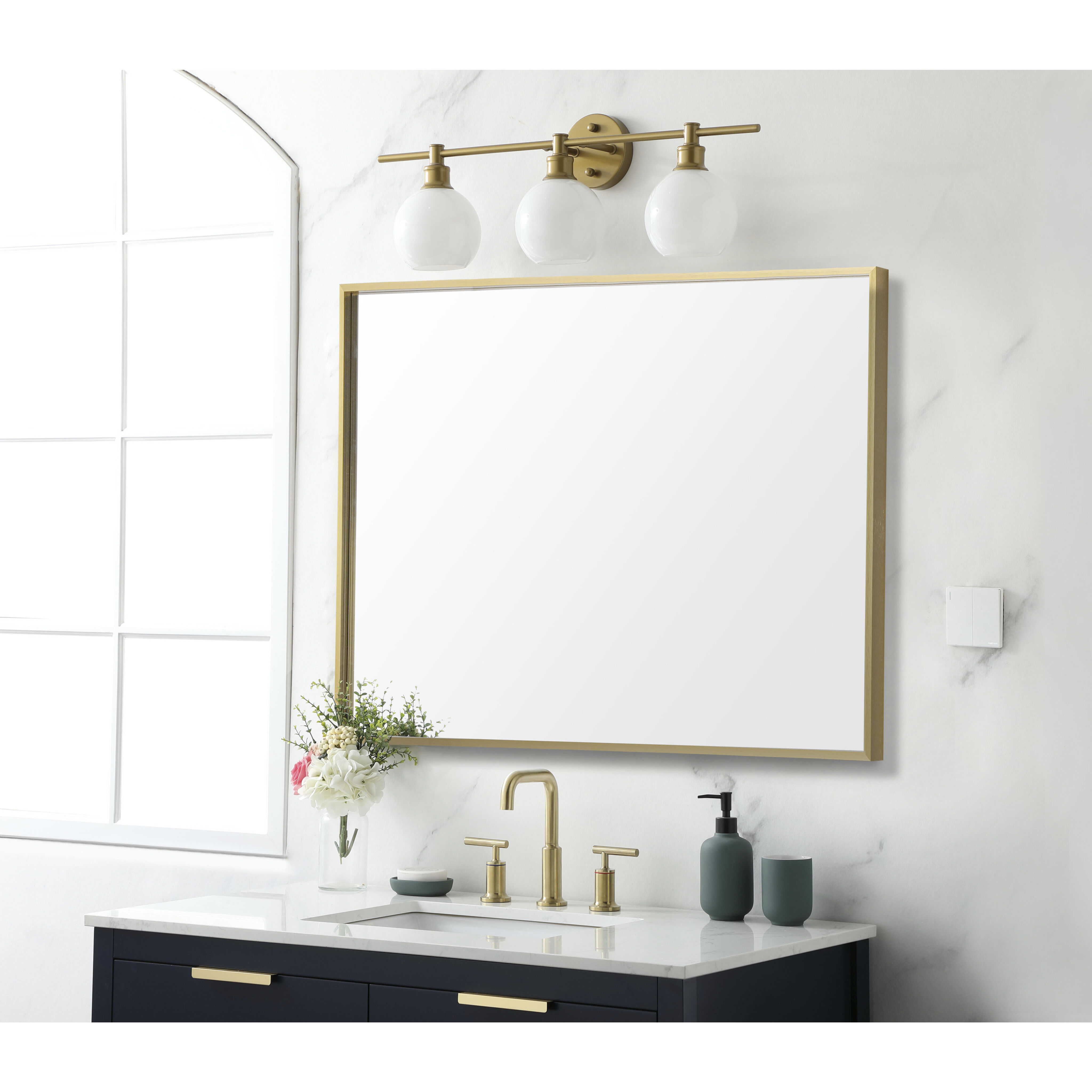 Grace 42 X 30 inch Gold Mirror