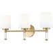 Henri Vanity Wall Light in Modern Gold